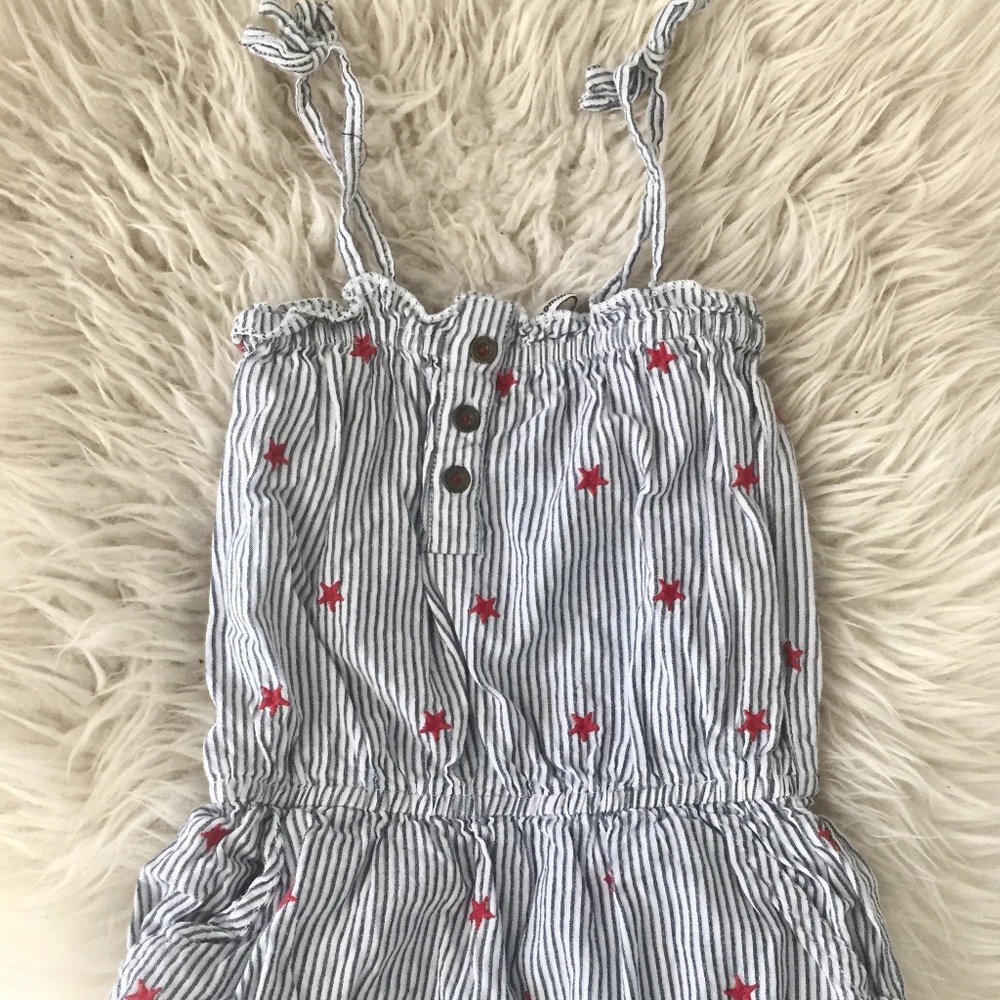 Pinstripe star romper (shorts)